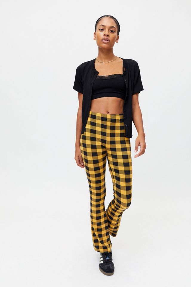 Urban Renewal Remnants Gingham Check Cozy Pant | Urban Outfitters