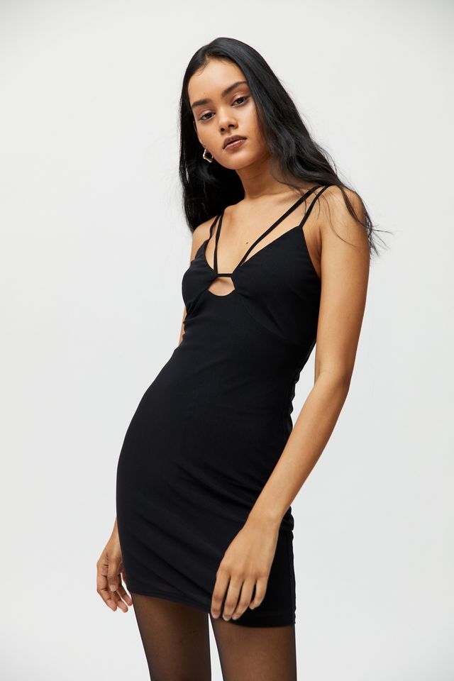 UO Normani Cutout Fitted Mini Dress | Urban Outfitters