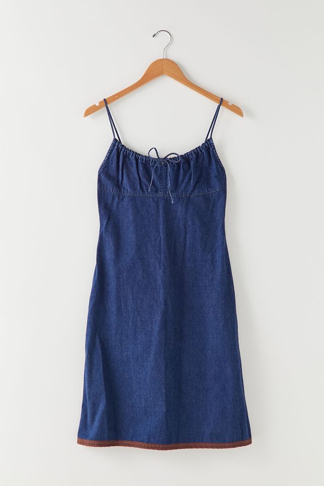 Vintage Y2K Denim Tie Front Dress | Urban Outfitters