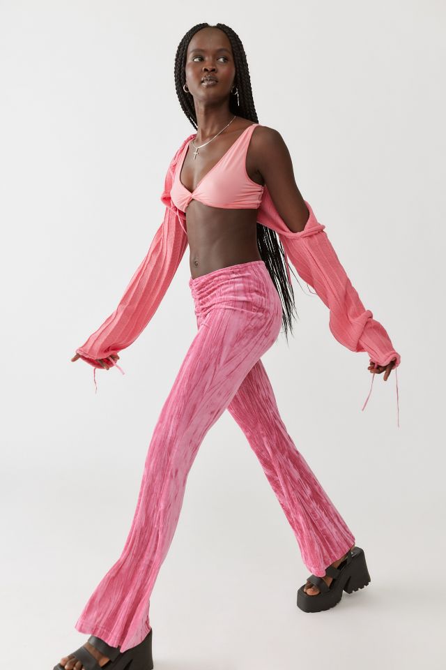 UO Apolonia Velvet Flare Printed Pant #3
