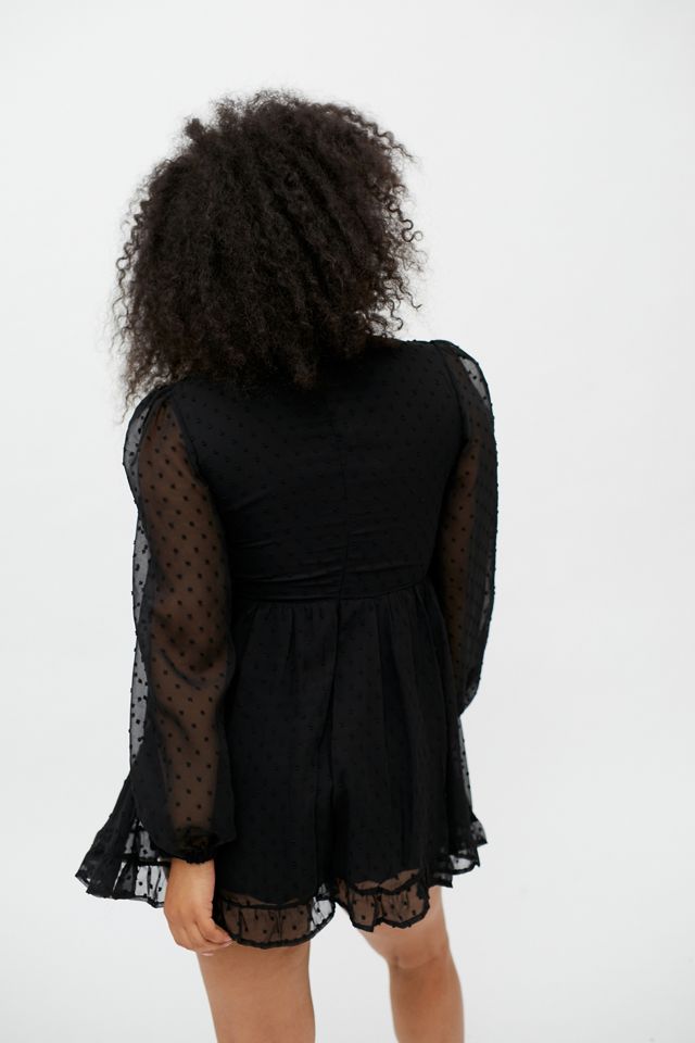Flutter Sleeves Romper (Sky Fields)