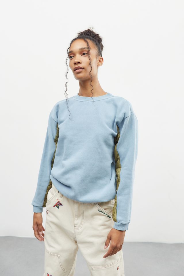 Urban Renewal Recycled Liner Sleeve Crew Neck Sweatshirt | Urban Outfitters