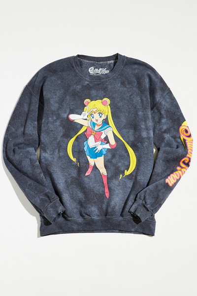 Sailor Moon Tie-Dye Crew Neck Sweatshirt | Urban Outfitters