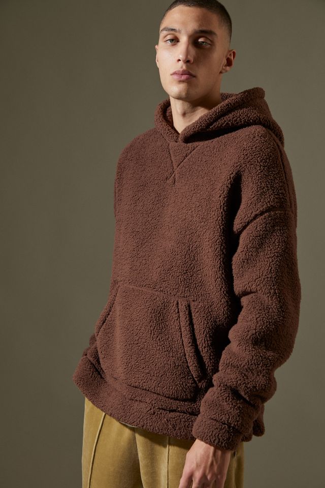 Standard Cloth Cozy Sherpa Oversized Hoodie Sweatshirt in Natural