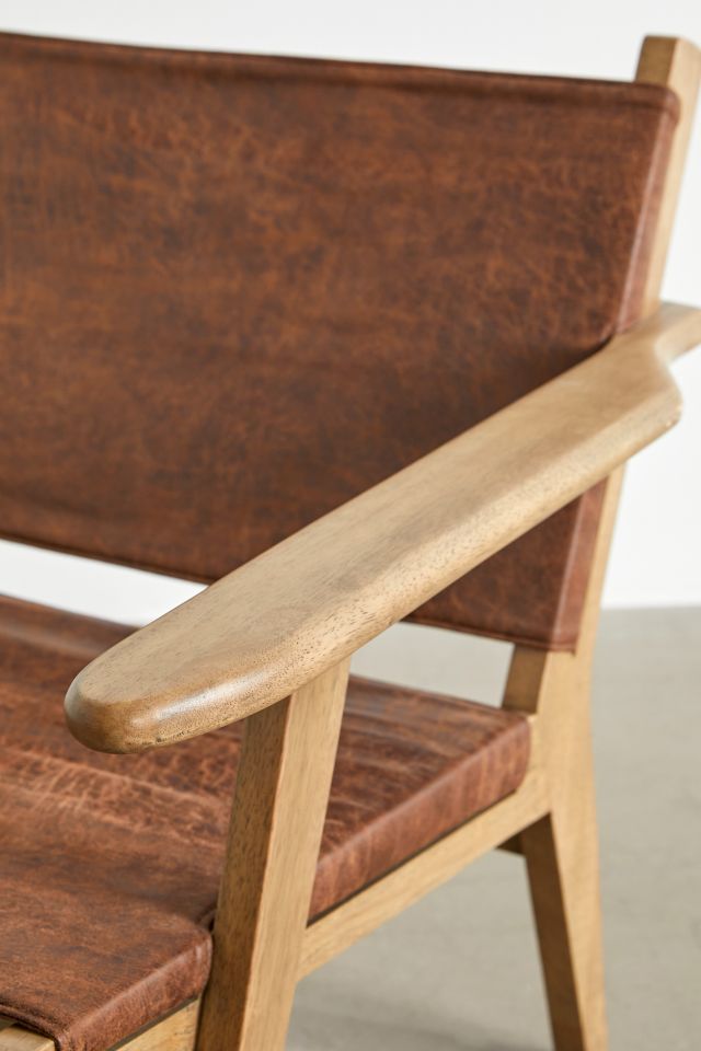 Aiden Faux Leather Sling Chair #4