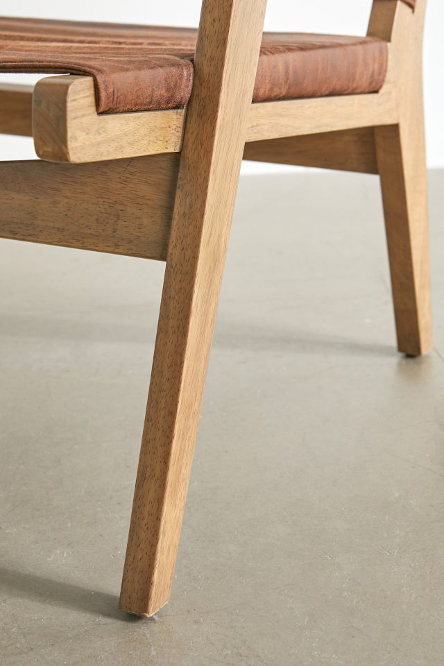 Aiden Faux Leather Sling Chair #5