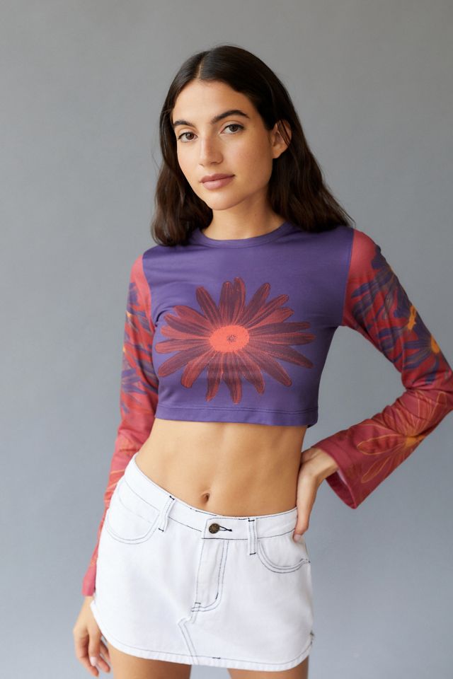 Funky Floral Bell Long Sleeve Tee | Urban Outfitters