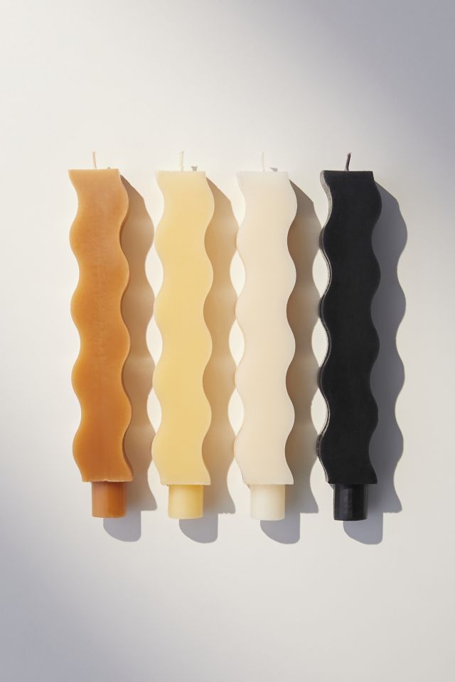 Wave Taper Candle - Set Of 4 #1