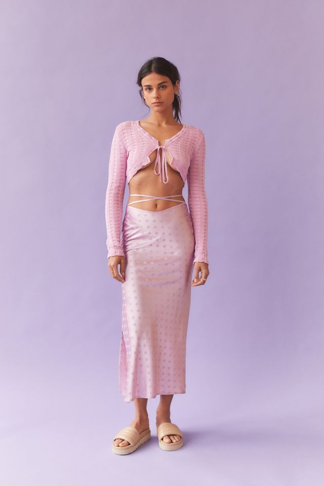 4SI3NNA Ivy Satin Midi Skirt | Urban Outfitters