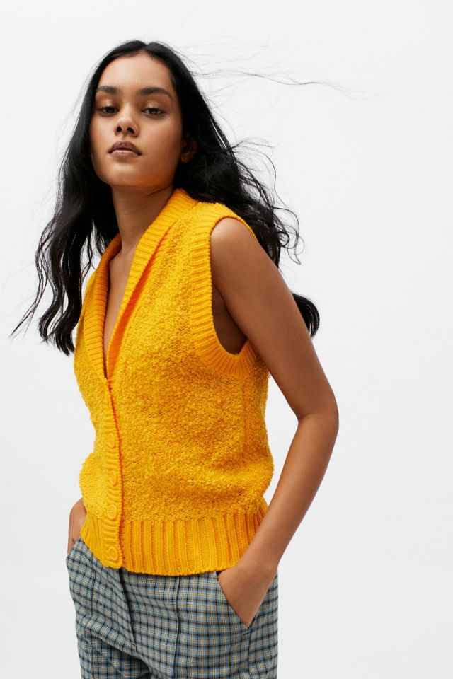 Urban Renewal Vintage Solid Button-Down Sweater Vest | Urban Outfitters