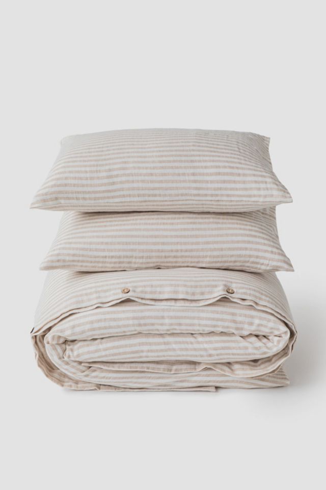 MagicLinen 3-Piece Waffle Towel Set in Dark Gray at Urban Outfitters