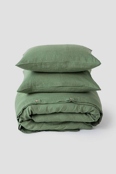 MagicLinen 3-Piece Linen Duvet Cover Set