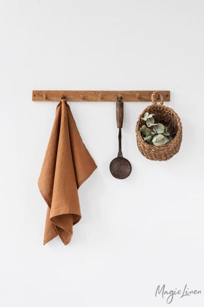 Magiclinen Tea Towel In Cinnamon