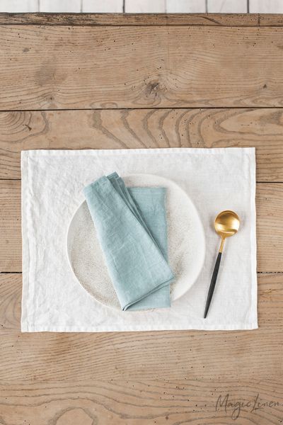 Magiclinen Napkin Set In Dusty Blue