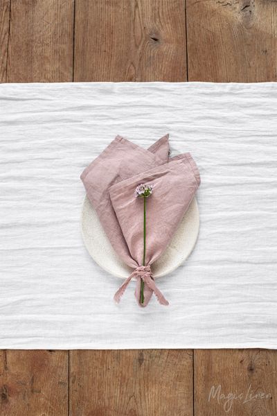 Magiclinen Napkin Set In Woodrose