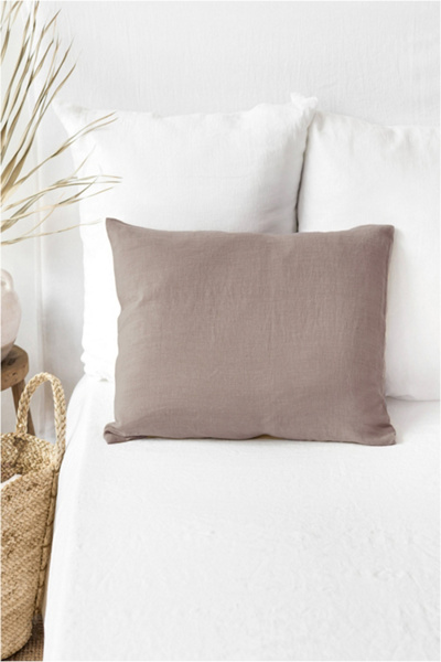 Magiclinen Linen Pillowcase In Mocha At Urban Outfitters