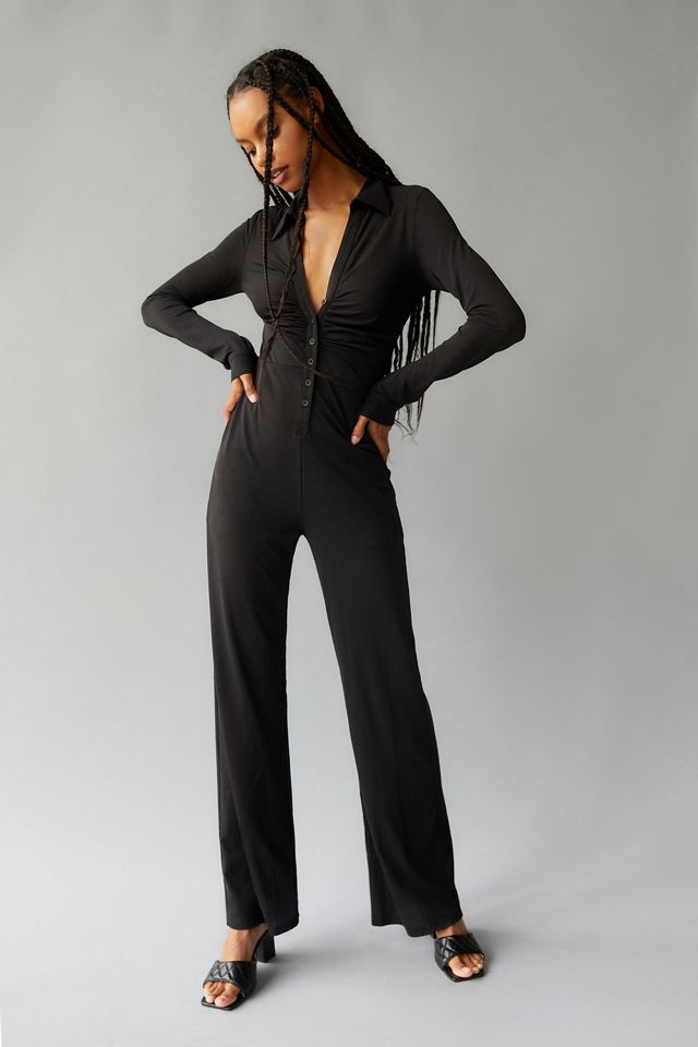 UO Amelia Collared Jumpsuit Urban Outfitters Canada