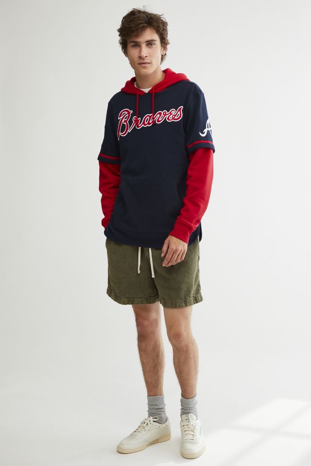 Atlanta Braves Men's 47 Brand Cooperstown Cream Shortstop Pullover Hoodie