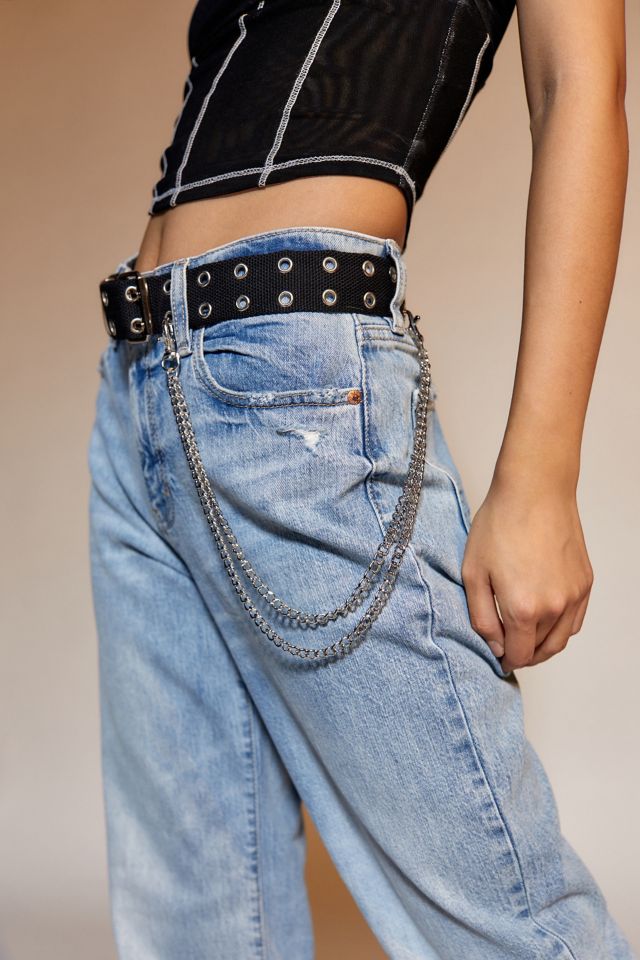 Chain Webbed Grommet Belt | Urban Outfitters