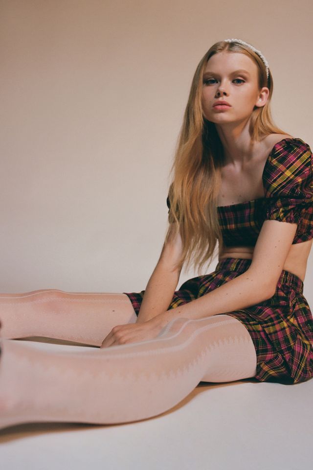 UO Liana Plaid Top And Skirt Set #2