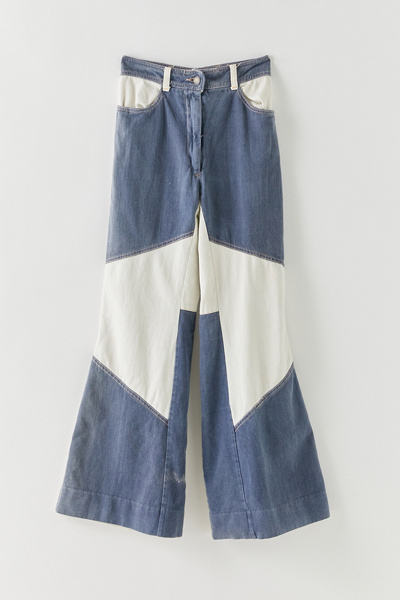 DENIM PATCHWORK PANTS- DENIM BLACK main image 1