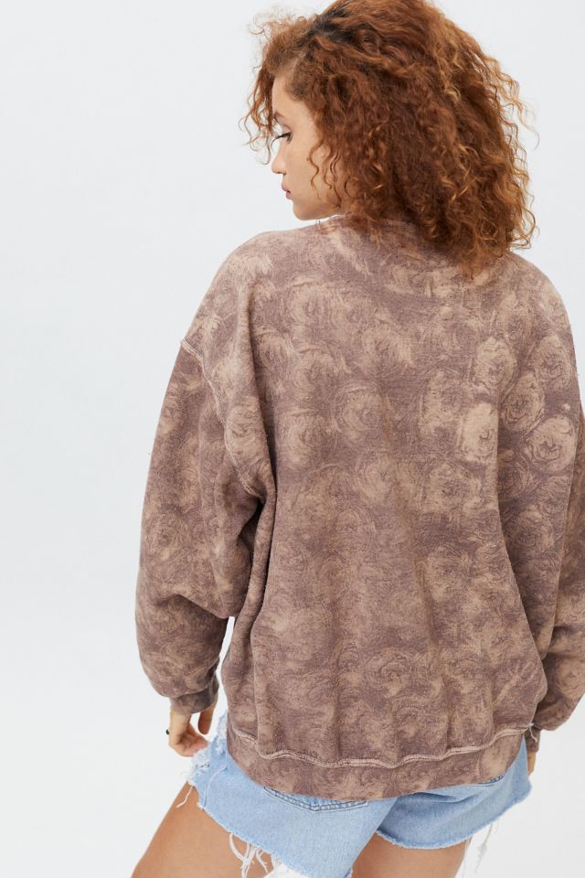 Urban Renewal Recycled Rose Dye Crew Neck Sweatshirt #1