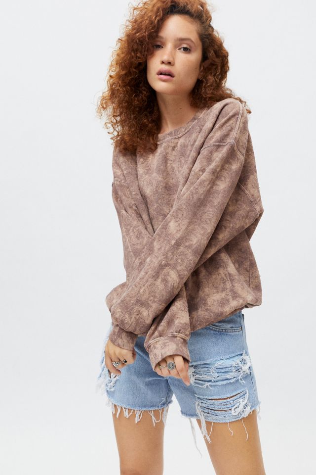 Urban Renewal Recycled Rose Dye Crew Neck Sweatshirt #3