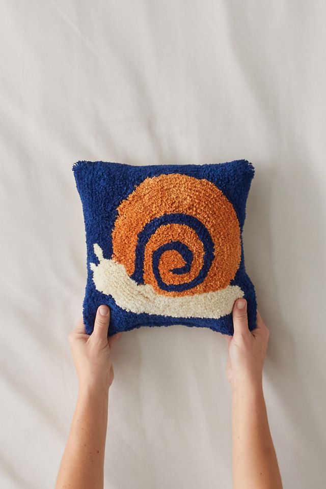 Snail Tufted Mini Throw Pillow #1