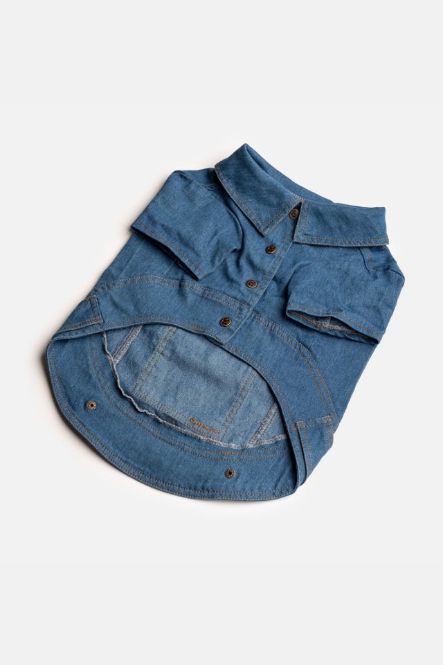 Silver Paw Dog Jean Jacket #2