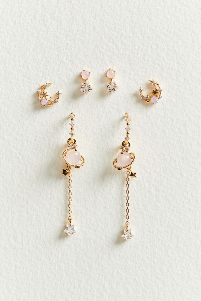 Pink Jupiter Earring Set – Malibu Fox Boutique