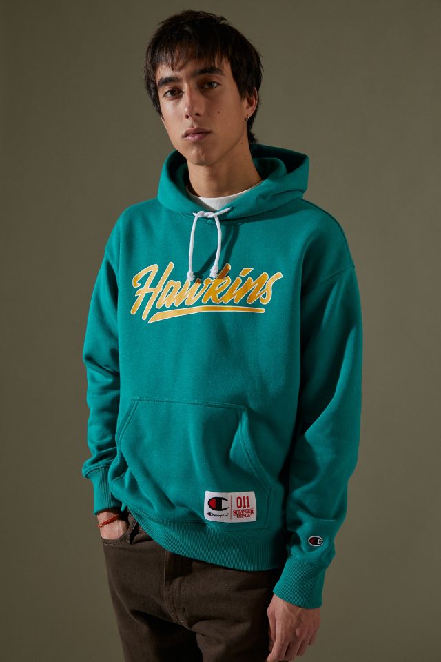 Champion green hoodie urban outfitters sale