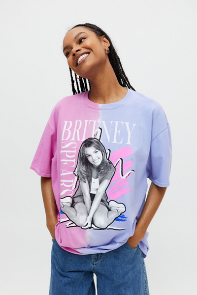 Britney Spears Splice Overdyed T-Shirt Dress | Urban Outfitters