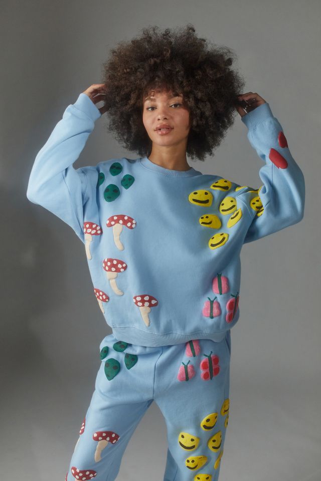 Coney Island Picnic Puff Paint Icons Sweatshirt #1
