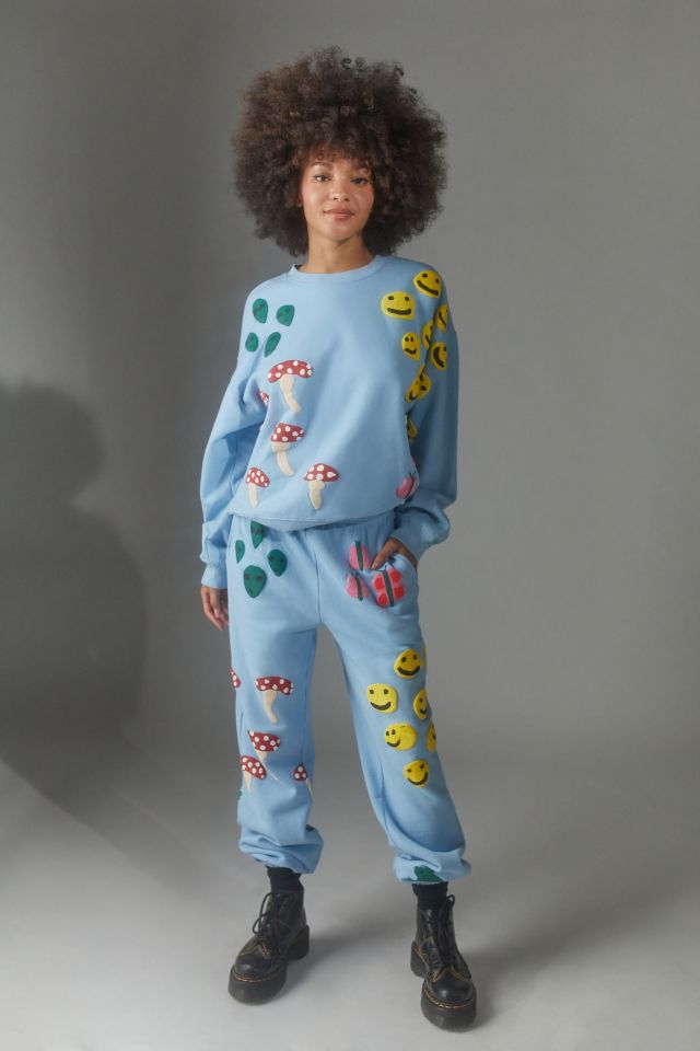 Coney Island Picnic Puff Paint Icons Sweatshirt #3