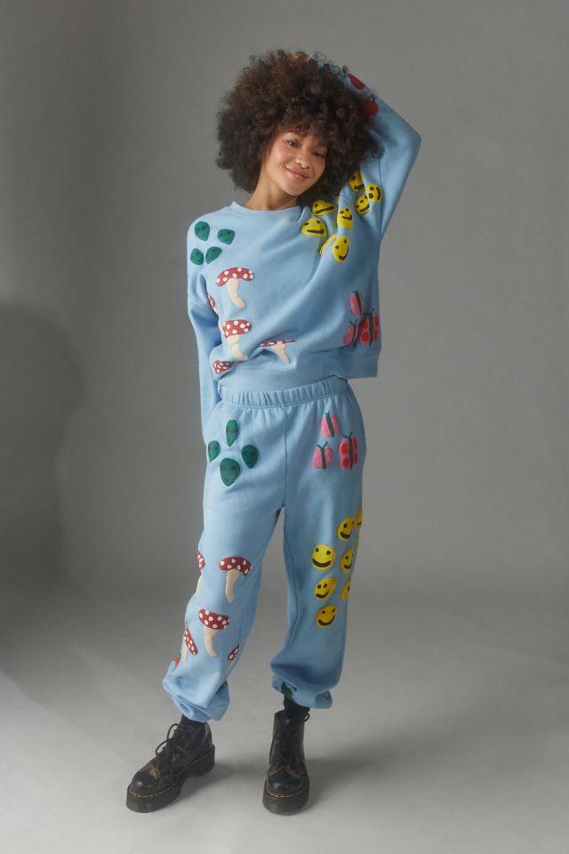 Coney Island Picnic Puff Paint Icons Sweatpant #1