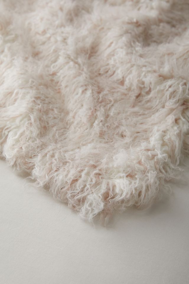 Shaggy Faux Fur Throw Blanket #1