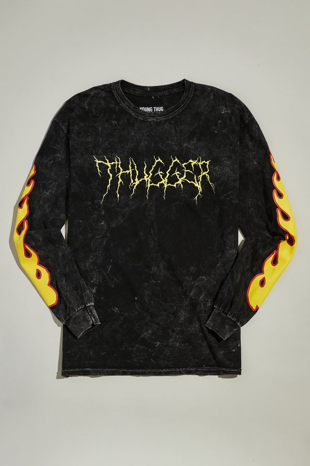 Young Thug Thugger Flames Long Sleeve Tee #2