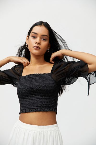 UO Diana Square Neck Top | Urban Outfitters
