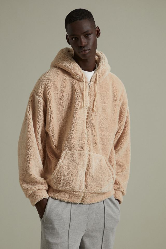 Standard Cloth Cozy Sherpa Oversized Hoodie Sweatshirt in Natural