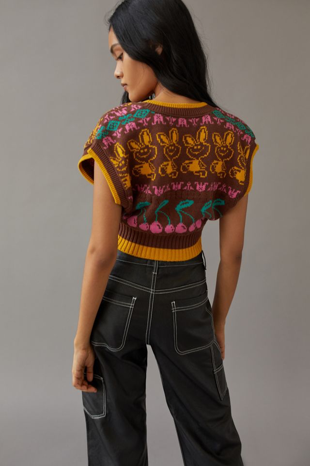 UO Cherry Sweater Vest #1