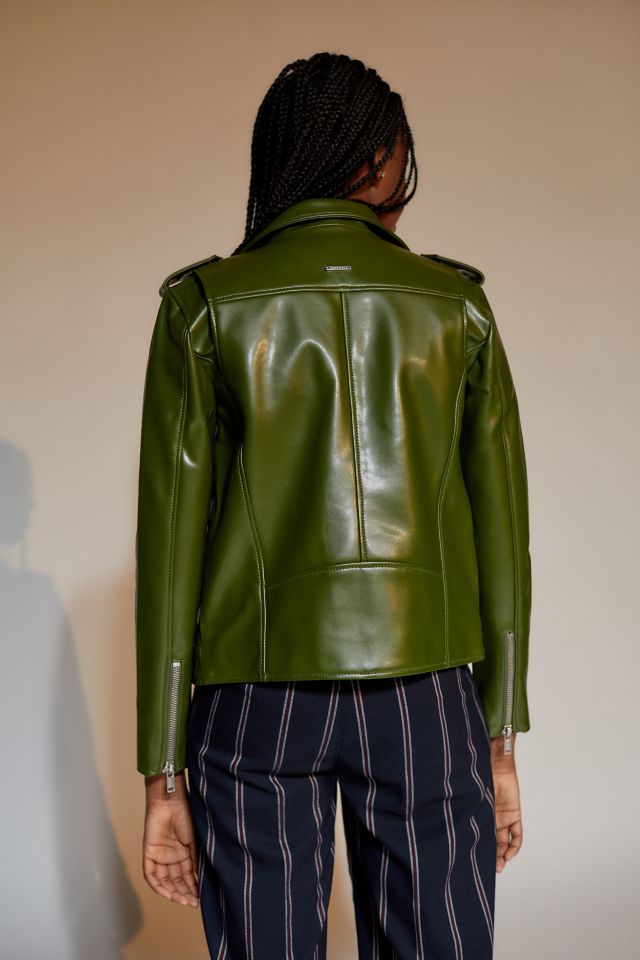 Deadwood River Cactus Faux Leather Biker Jacket #2