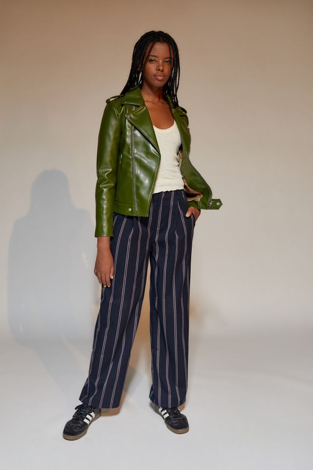 Deadwood River Cactus Faux Leather Biker Jacket #3