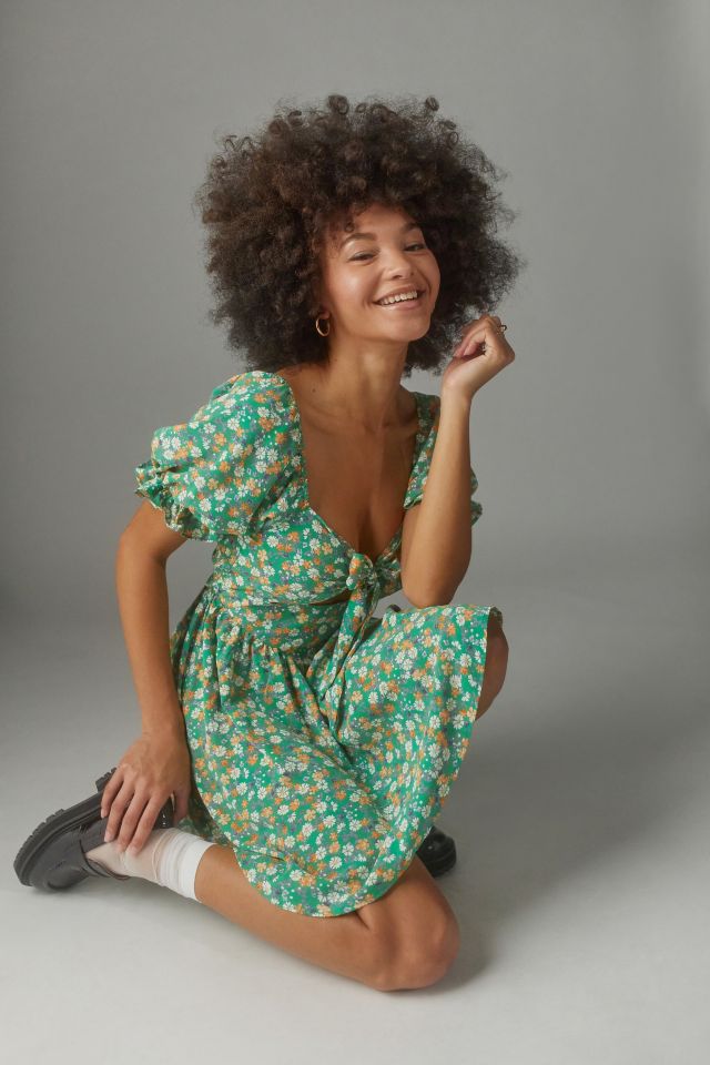Robe Mini Imprimée Nouée Devant Kiss The Sky #2