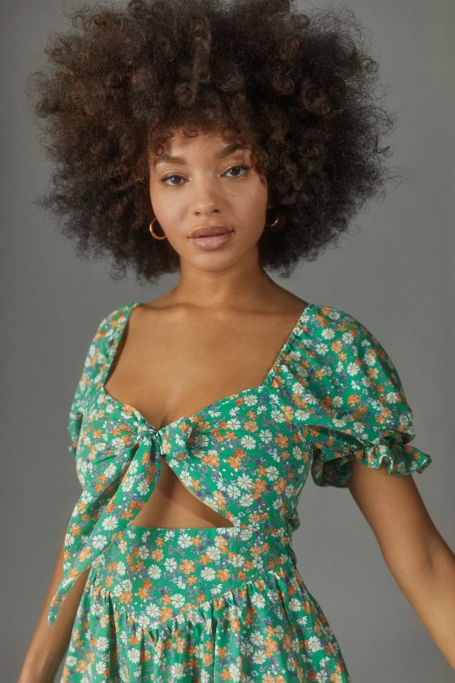 Robe Mini Imprimée Nouée Devant Kiss The Sky #4