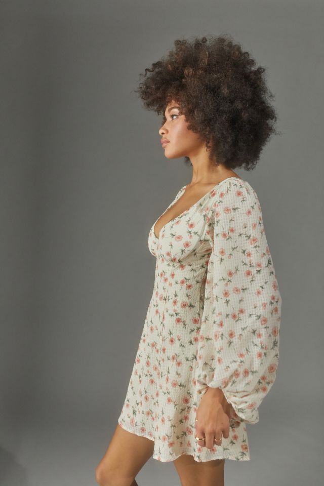 Kiss The Sky Puffy Long Sleeve Mini Dress #4