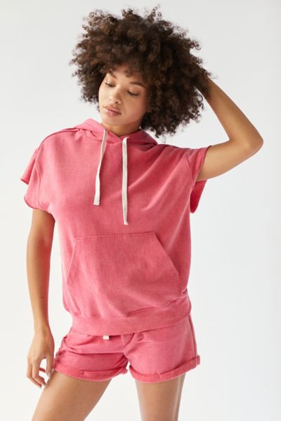 French terry short sleeve hoodie hotsell