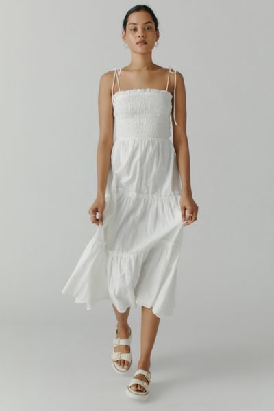 UO Clementine Smocked Midi Dress | Urban Outfitters