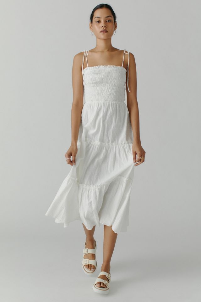 UO Clementine Smocked Midi Dress | Urban Outfitters