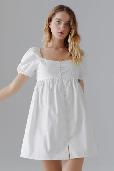 white dress midi length Pascuelle Midi Dress