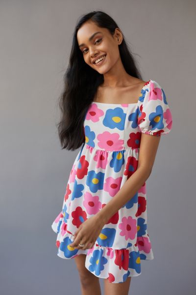 Glamorous Bold Flower Mini Dress